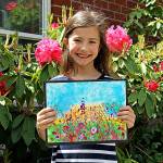 Mandy Branum, a Martha Lake Elementary student, is one of this year&rsquo;s festival poster artists with her &ldquo;Wild Flower Meadow&rdquo; painting.                                Photo courtesy of Edmonds Arts Festival