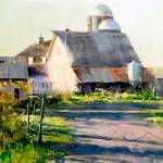 Mike Wise&rsquo;s oil painting titled &ldquo;Still Water Farm&rdquo; is displayed at the Cole Gallery in Edmonds.
