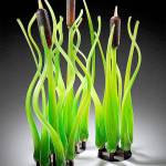 &ldquo;Cattails&rdquo; by glass artist Katie Matson will be exhibited in the Art of the Garden show.