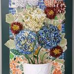 Dee Lofstom&rsquo;s &ldquo;Mosaic Hydrangea Pot&rdquo; is part of the &ldquo;Art on Broadway&rdquo; show.