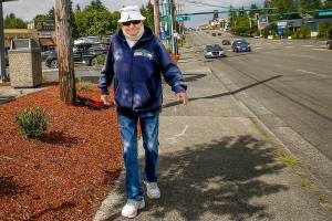 Ron Williams, 84, visits friends on his twice-daily walks