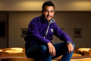 The past few years have been a whirlwind for Naji Ali, who grew up in Syria. This year, he found himself the commencement speaker for EdCC&rsquo;s graduation ceremony. (Dan Bates / The Herald)