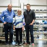 Three generations work at Aseptico including company president Glenn Kazen (left), his mother Edyie Kazen and son Stuart Kazen. (Ian Terry / The Herald)