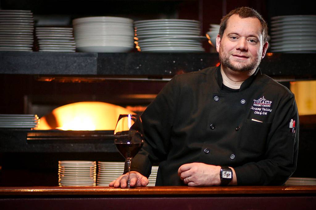 Chef Jeremy Taisey joined the Tulalip Bay Restaurant a year ago. It&rsquo;s the only AAA Four Diamond restaurant in Snohomish County. (Kevin Clark / The Herald)