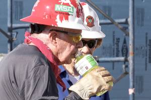 Jimmy Carter dehydrates while building houses in Canada