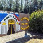 Sultan High School students Carlos Gonzalez and James Fortin renovated the welcome sign at the west side of the city of Gold Bar on U.S. 2. (Contributed photo)