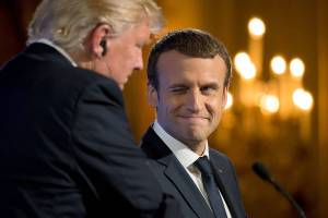 Gilt, guns and flattery: Macron woos Trump as Europe’s go-to