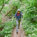 In this June 29 photo, Tanya Gephart begins her trek of the Tillamook Head Trail near Seaside, Oregon. More and more hikers who were on the Pacific Coast Trail are moving to the Oregon Coast Trail due to weather conditions. (Colin Murphey/The Daily Astorian via AP)