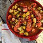 The author made zuppa di scampi e patate (scampi and potatoe soup) with spotted prawns. (Erin Pride-Swaney / For The Herald)