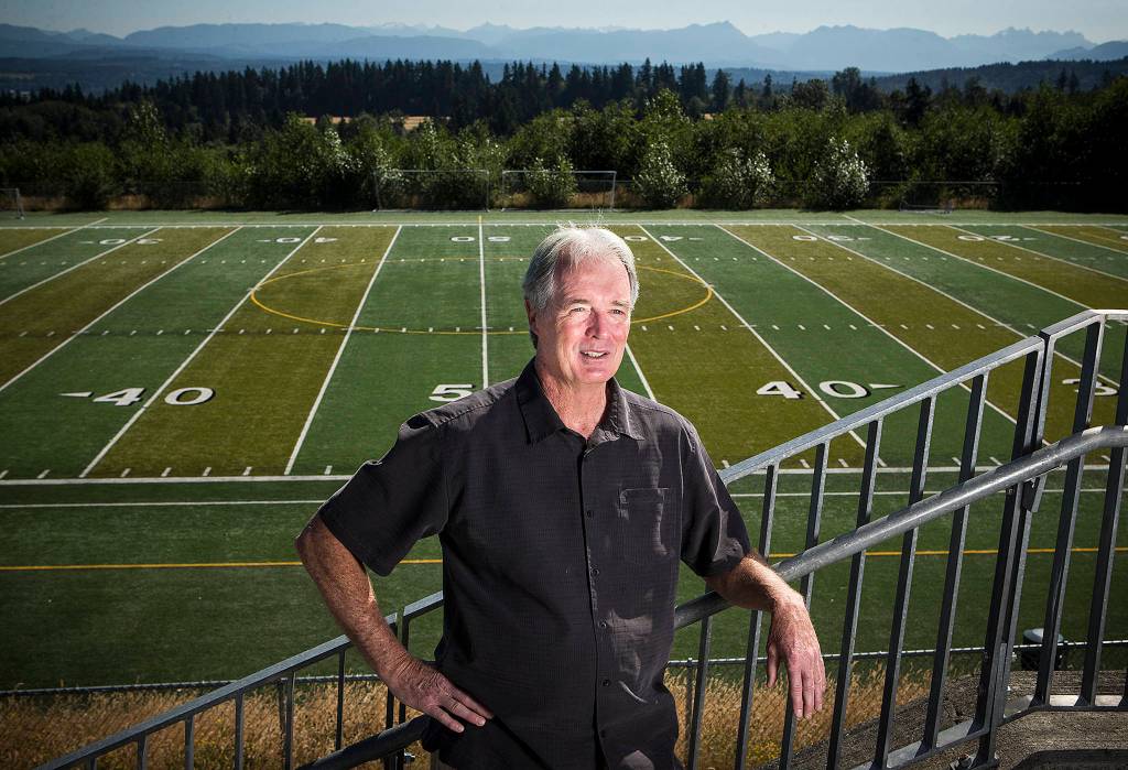 Longtime Snohomish School District coach and athletic director Mark Albertine is retiring after 41 years. (Ian Terry / The Herald)