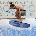 Scott Callens, a top FlowRider competitor on the USA Flow Tour, will compete in the pro-am event on July 29, 2017, at the Snohomish Aquatic Center. (Kevin Clark / The Herald)
