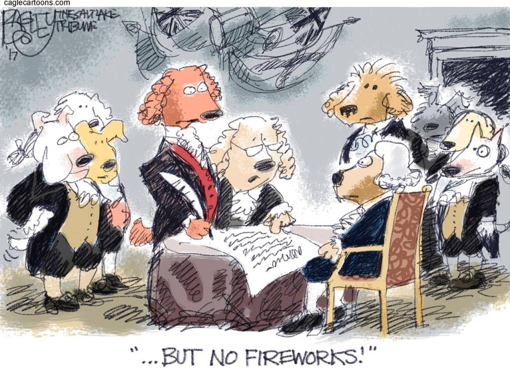Editorial cartoons for Tuesday, July 4