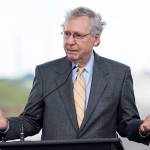 U.S. Sen. Mitch McConnell, R-Ky., speaks in Bowling Green, Kentucky, on Thursday. (Austin Anthony/Daily News)