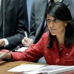 United States U.N. Ambassador Nikki Haley during United Nations Security Council meeting on North Korea&rsquo;s latest launch of an intercontinental ballistic missile, at U.N. headquarters in New York. (AP Photo/Bebeto Matthews)