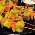 A vegetarian kebab can be made with Paneer, an Indian cheese, and lots of vegetables. (Reshma Seetharam / For The Herald)