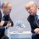 U.S. President Donald Trump meets with Russian President Vladimir Putin at the G-20 Summit on Friday in Hamburg. (AP Photo/Evan Vucci)
