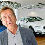 Volvo Cars CEO Hakan Samuelsson at a showroom in Stockholm, Sweden, on Wednesday. Samuelsson says all Volvo cars will be electric or hybrid within two years. The Chinese-owned automotive group plans to phase out the conventional car engine. (Jonas Ekströmer/TT via AP)