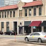 The entrance of an Arkansas nightclub where police are investigating a shooting is cordoned off with police tape Saturday in Little Rock, Arkansas. (AP Photo/Andrew DeMillo)