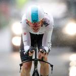 Britain&rsquo;s Geraint Thomas crosses the finish line to win the first stage of the Tour de France on July 1, 2017, in Duesseldorf, Germany. (AP Photo/Christophe Ena)