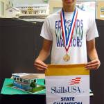 Edmonds-Woodway High School&rsquo;s Isaiah Colobong placed first in the Washington State SkillUSA architectural drafting competition held April 29 in Yakima. (Contributed photo)