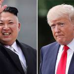 North Korean leader Kim Jong Un and President Donald Trump are seen in this combination photo. (Associated Press)