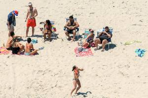 Gov. Chris Christie is blistered over his day at the beach