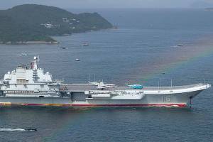 China’s aircraft carrier visits Hong Kong for first time