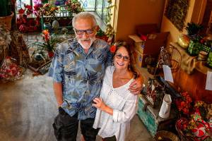 At the conclusion of their liquidation sale Friday, longtime owners Bob and Paula Adrian will close the doors for good at Flowers by Adrian after 65 years in business. Friends and customers are welcome to stop by the shop at 2101 Colby between 2 and 5 p.m. Friday for what the Adrians are calling &ldquo;beers not tears.&rdquo; (Dan Bates / The Herald)