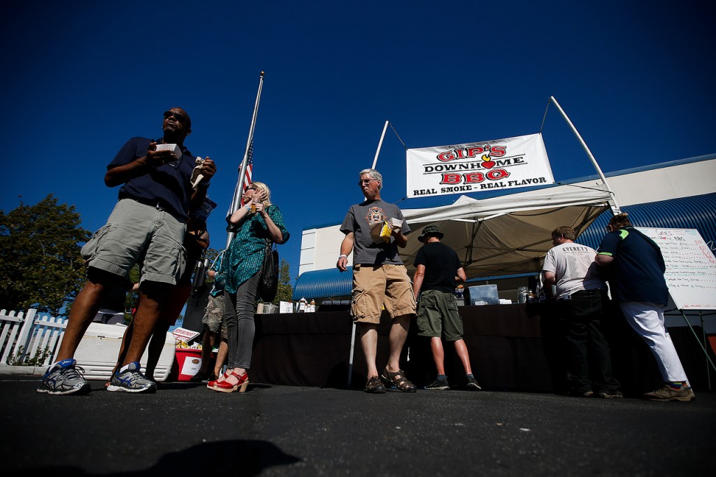Gip&rsquo;s Downhome BBQ is one of about 25 food vendors that will be onsite at Saturday&rsquo;s Everett Food Truck Festival. (Ian Terry / The Herald)