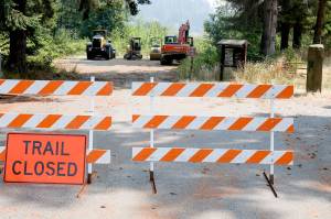 Lake Stickney Park in Lynnwood is undergoing an $1 million project to build a playground and other features. (Kevin Clark / The Herald)