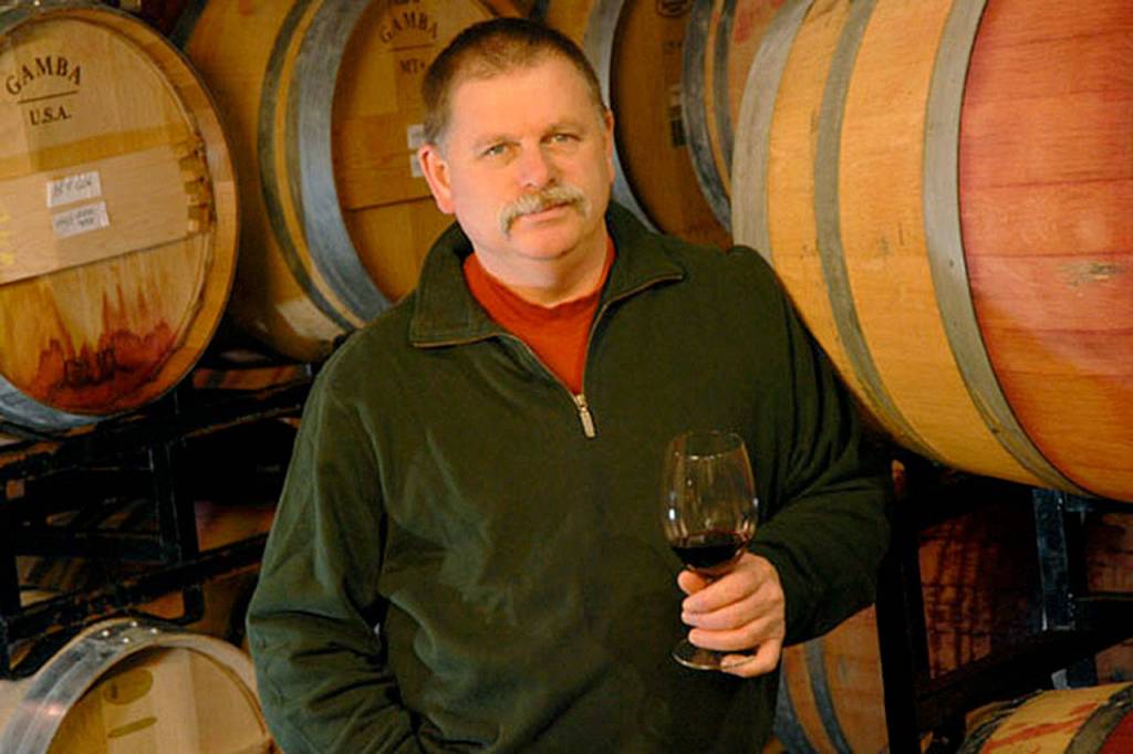 Mike Januik, a product of the University of Oregon, began making wine in Washington&rsquo;s Columbia Valley in 1984. He spent a decade at Chateau Ste. Michelle prior to launching Novelty Hill and Jaunik wineries in Woodinville. He was elected honorary vintner for the 2016 Auction of Washington Wines. (Photo courtesy of Novelty Hill/Jaunik)