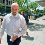 In this 2014 photo, former Blackwater Worldwide guard Nicholas Slatten leaves federal court in Washington. (AP Photo/Cliff Owen, File)