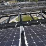 Solar panels on Washington State University Everett make the four-story building 50 percent more energy efficient than similar sized buildings. (Andy Bronson / The Herald)