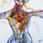 &ldquo;A Fire Within,&rdquo; an encaustic piece by Jackie Cort inspired by the Women&rsquo;s March in January.