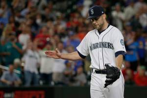M’s notebook: Phelps on track for quick return to bullpen