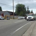 No one was injured and two people were arrested Wednesday after a drive-by shooting along Holly Drive. (Everett police)