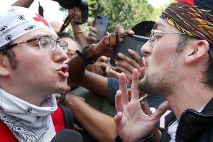 ‘Free speech rally’ cut short after massive counterprotest