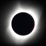 The moon covers the sun during the total eclipse Monday near Redmond, Oregon. (AP Photo/Ted S. Warren)