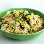 Lemon asparagus risotto is great for grilled summer fare, like salmon or boneless, skinless chicken breast. (Diane Weiss / Detroit Free Press / File Photo)