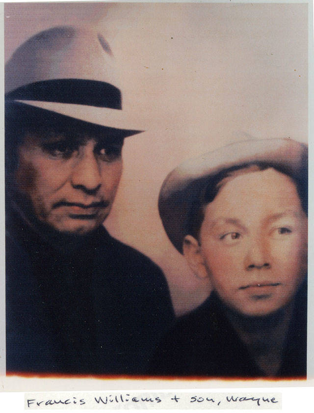 Wayne Williams with his father, Francis Williams. Wayne followed in his father&rsquo;s footsteps working on ferries. (Williams family photo)