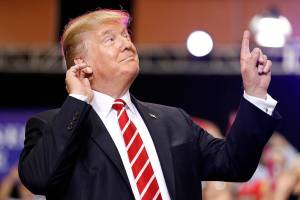 Trump talks unity but detours into angry words for media