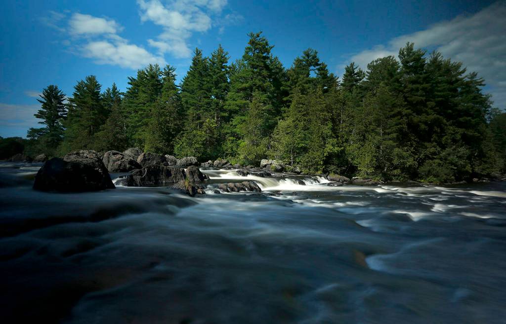 In this Aug. 9 photo, the Penobscot River&rsquo;s East Branch flows through the new Katahdin Woods and Waters National Monument near Patten, Maine. (AP Photo/Robert F. Bukaty)