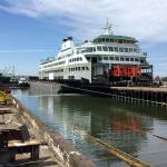 The Suquamish&rsquo;s 1,110-ton superstructure is joined to its hull at Vigor shipyard on Aug. 18. The 144-car ferry will join the Mukilteo-Clinton route in 2019 to help with the summer rush. (WSDOT photo)