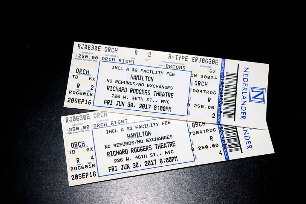 Tickets to see &ldquo;Hamilton&rdquo; cost the couple $350 apiece. But was it worth it? Every penny, says Nick Patterson. (Nick Patterson/ The Herald)