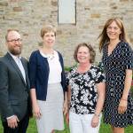 Samantha Glazier, far right, associate professor of chemistry at St. Lawrence University in Canton, N.Y., recently received the university&rsquo;s J. Calvin Keene Award. Glazier grew up in Arlington. (Photo by Tara Freeman/St. Lawrence University)