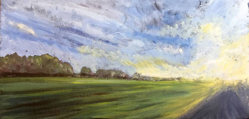 &ldquo;Evening Drive,&rdquo; an acrylic on canvas, is one of the paintings Jennie de Mello e Souza will show during the studio tour in Edmonds.