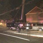 This truck eventually crashed into a power pole after the driver tried to elude police Tuesday. (Courtesy photo)