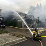 A two-alarm fire caused about $400,000 in damage to a house Wednesday morning south of Everett. (Snohomish County Fire District 1)