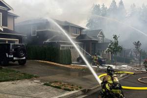 No one hurt in fire that gutted home near Silver Lake