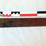 The ancient Viking sword, believed to date from about 850-950, is seen on on Sept. 5. (Espen Finstad/ Oppland county council)